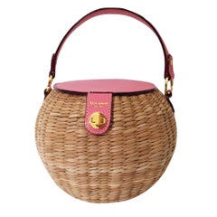 New Spring 2005 Collection Kate Spade Pink Wicker Basket Bag With Box & Tags