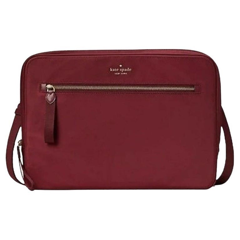 NEW Kate Spade Red Cranberry Cocktail Chelsea Nylon Laptop Sleeve Bag ...