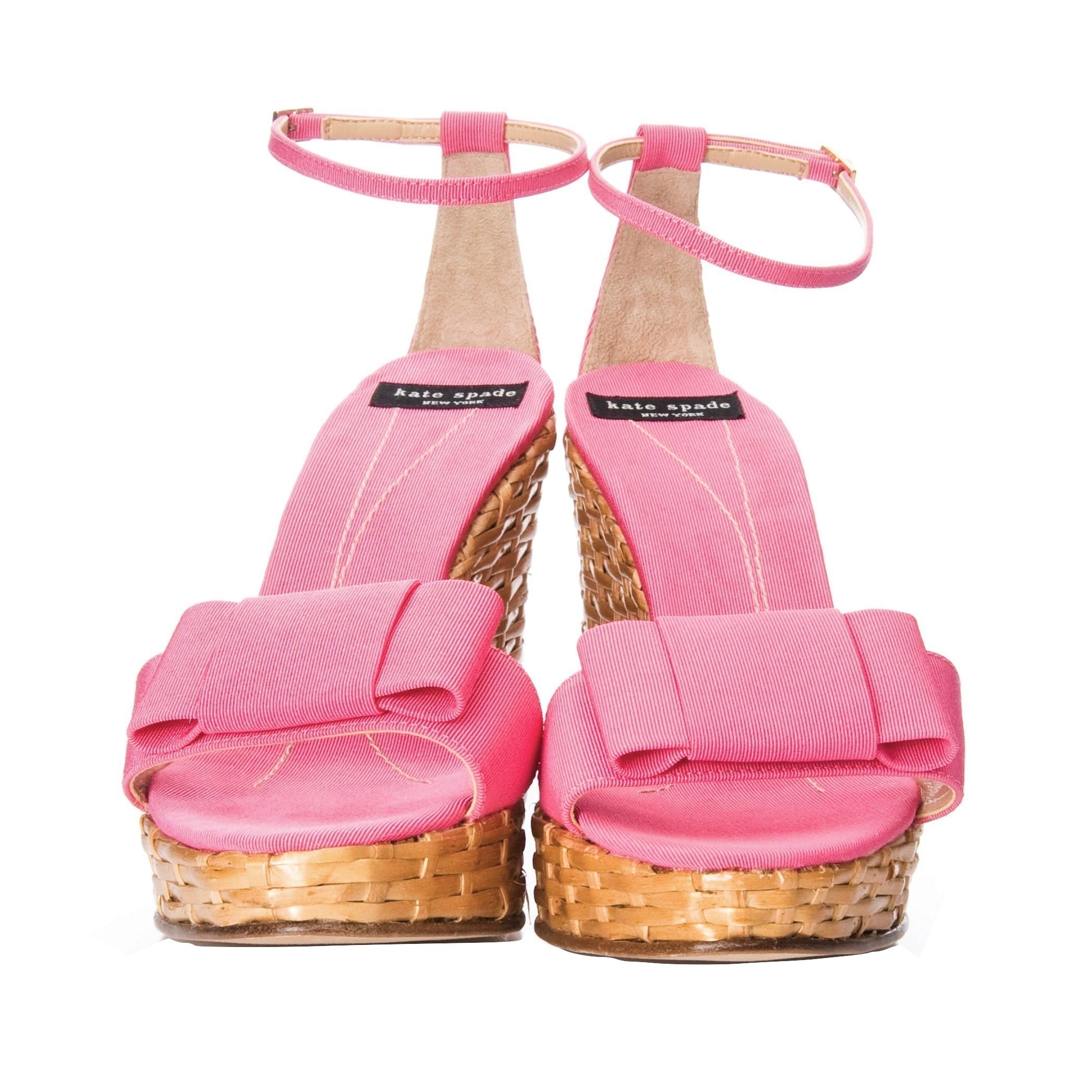 Orange New Kate Spade Spring 2005 Collection Cabo Wedge Heel Size 9 For Sale