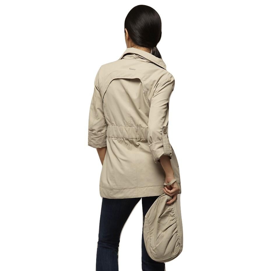Women's New Kenneth Cole Beige Jacket Waterproof With Travel Pouch Size: XS