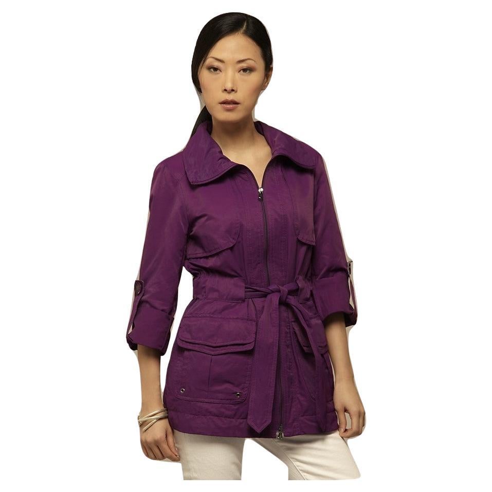 New Kenneth Cole Plum Giacca Cappotto con custodia da viaggio Taglia: Piccolo in vendita