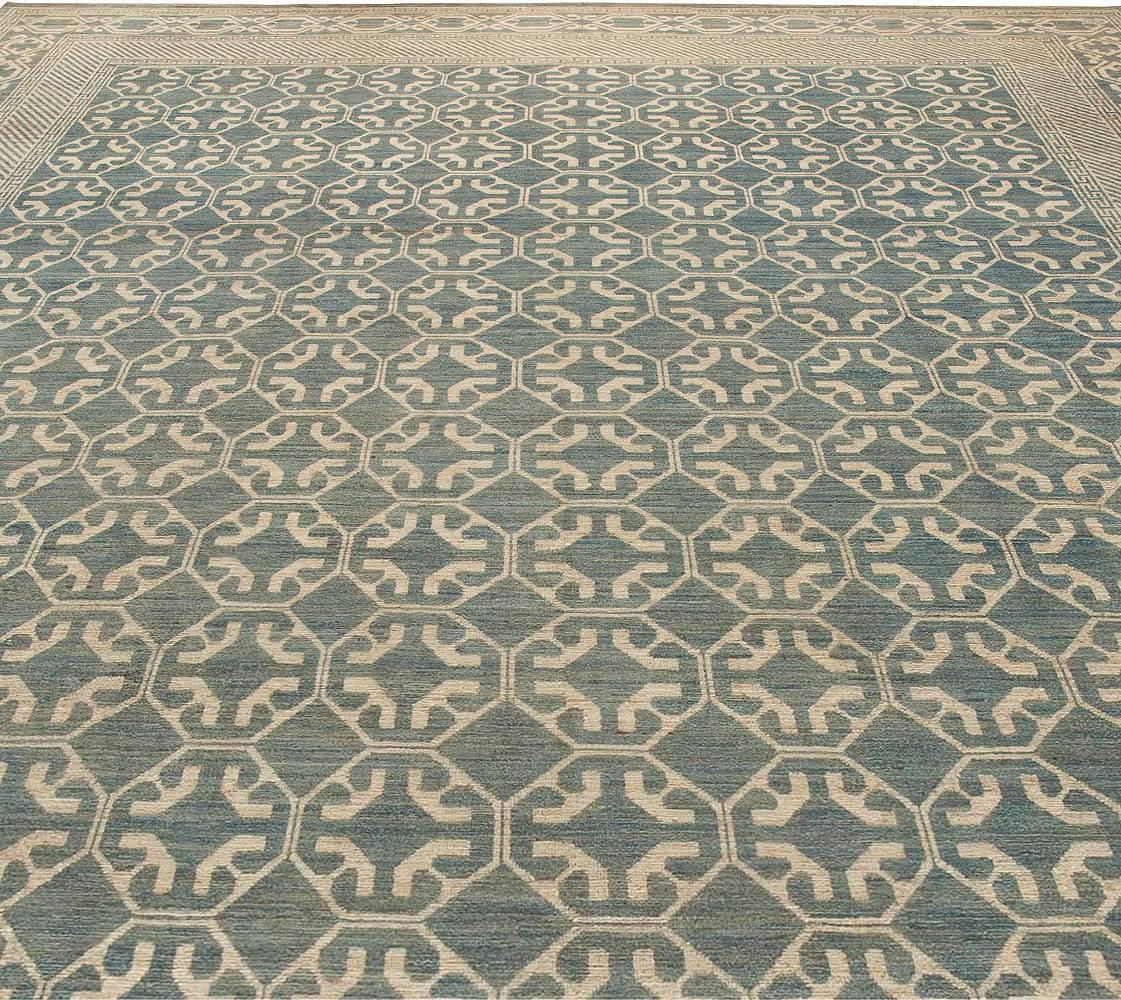Hand-Knotted New Khotan Carpet