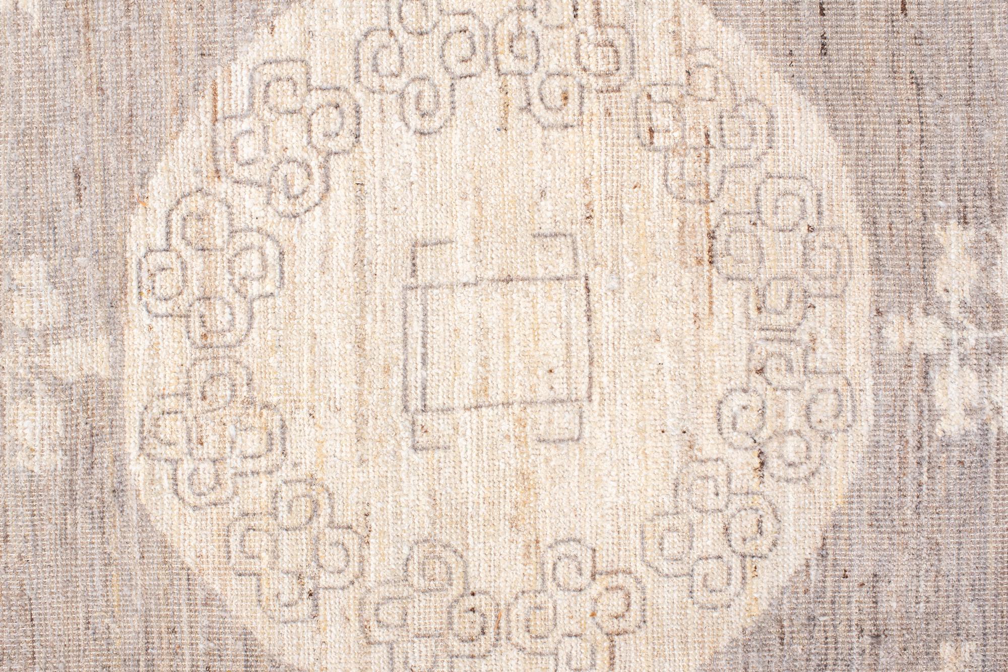 Noué à la main Nouveau tapis Khotan avec médaillons de lune de sable