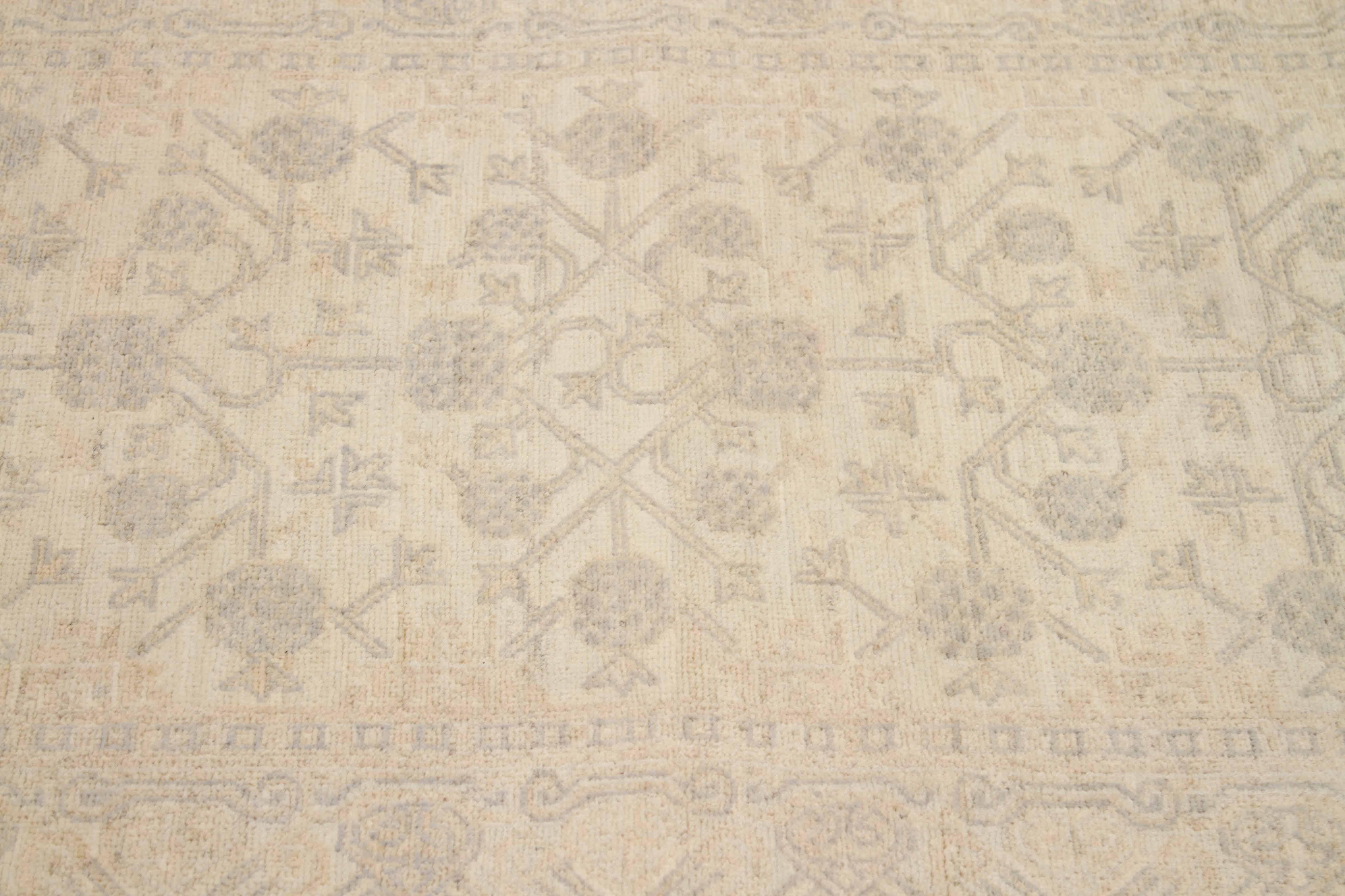 Tissé à la main Nouveau tapis de couloir afghan de style Khotan avec aspect ancien du 17ème siècle en vente