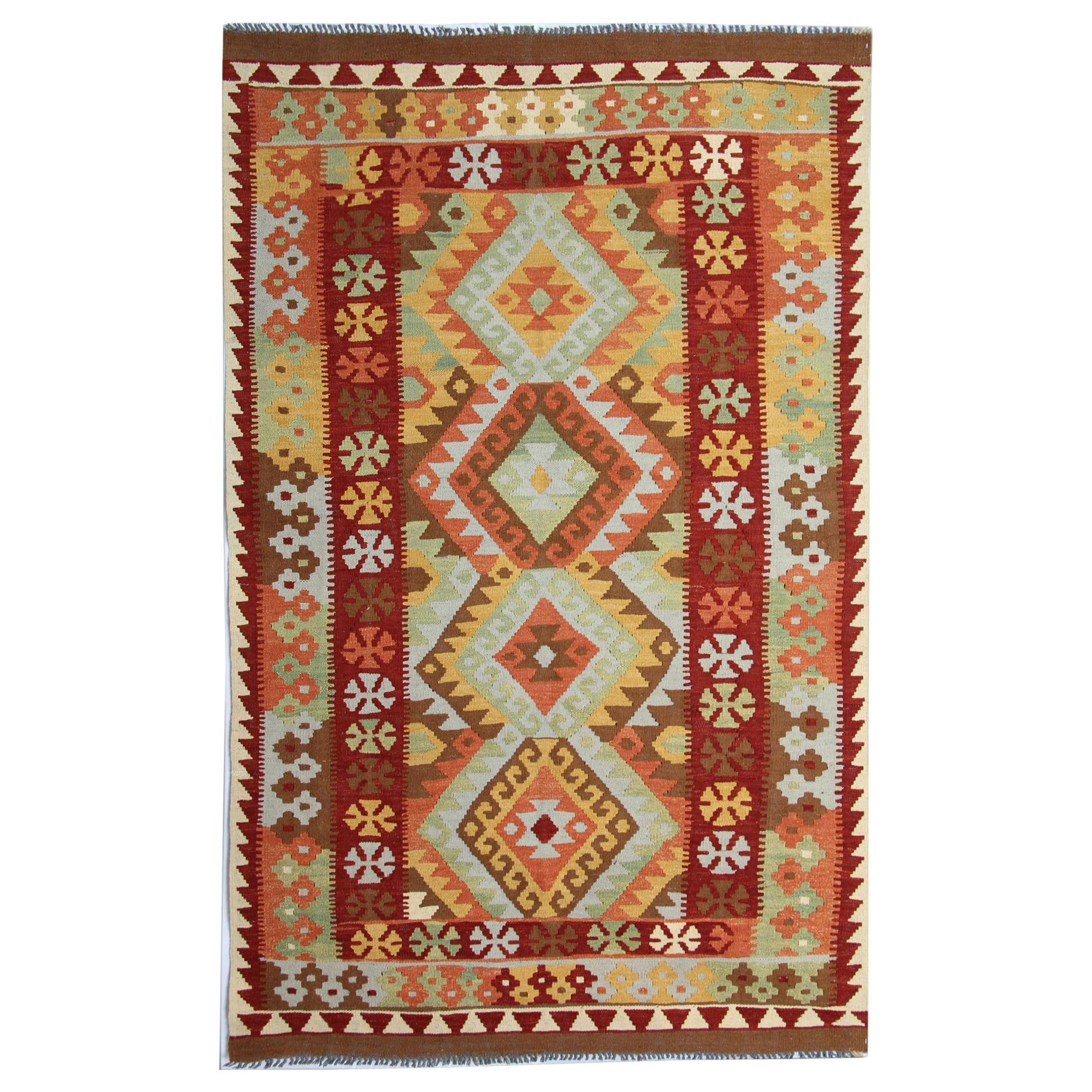 Oriental Rug New Kilim Rugs, Traditional Rugs, Hand Made Carpet for Sale