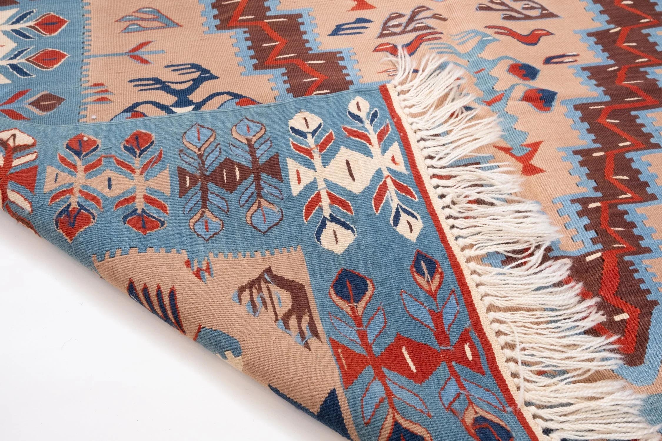 Nueva Alfombra Moderna Konya Kilim Anatolia Central Alfombra Turca Tejido a mano en venta