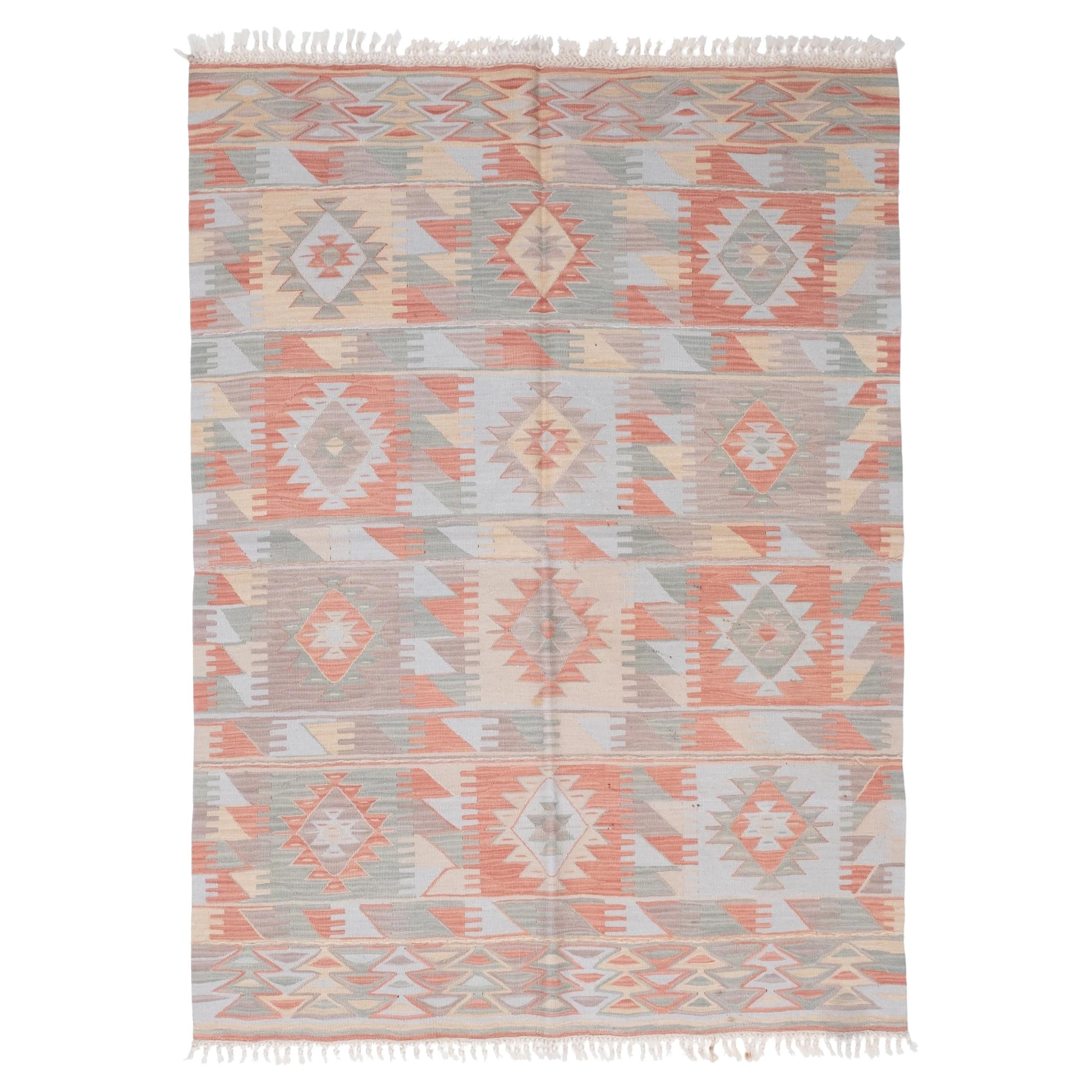 Nueva Konya Tejida a Mano Alfombra Moderna Kilim de Lana de Anatolia Central Alfombra Turca
