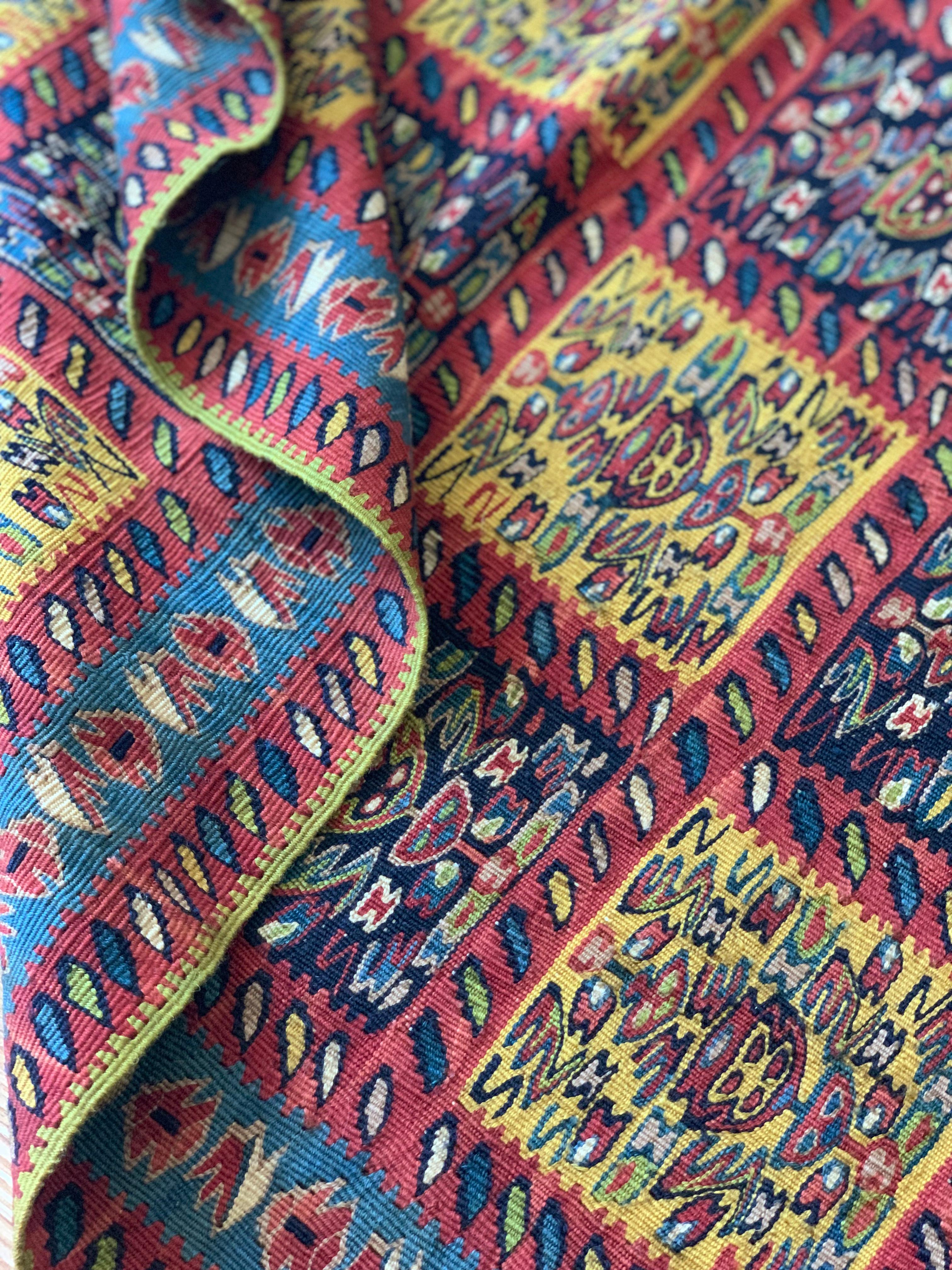 Nueva Alfombra Corredera Kurda Pura Lana Kilim Tejida a Mano Kilim Plano en venta 3
