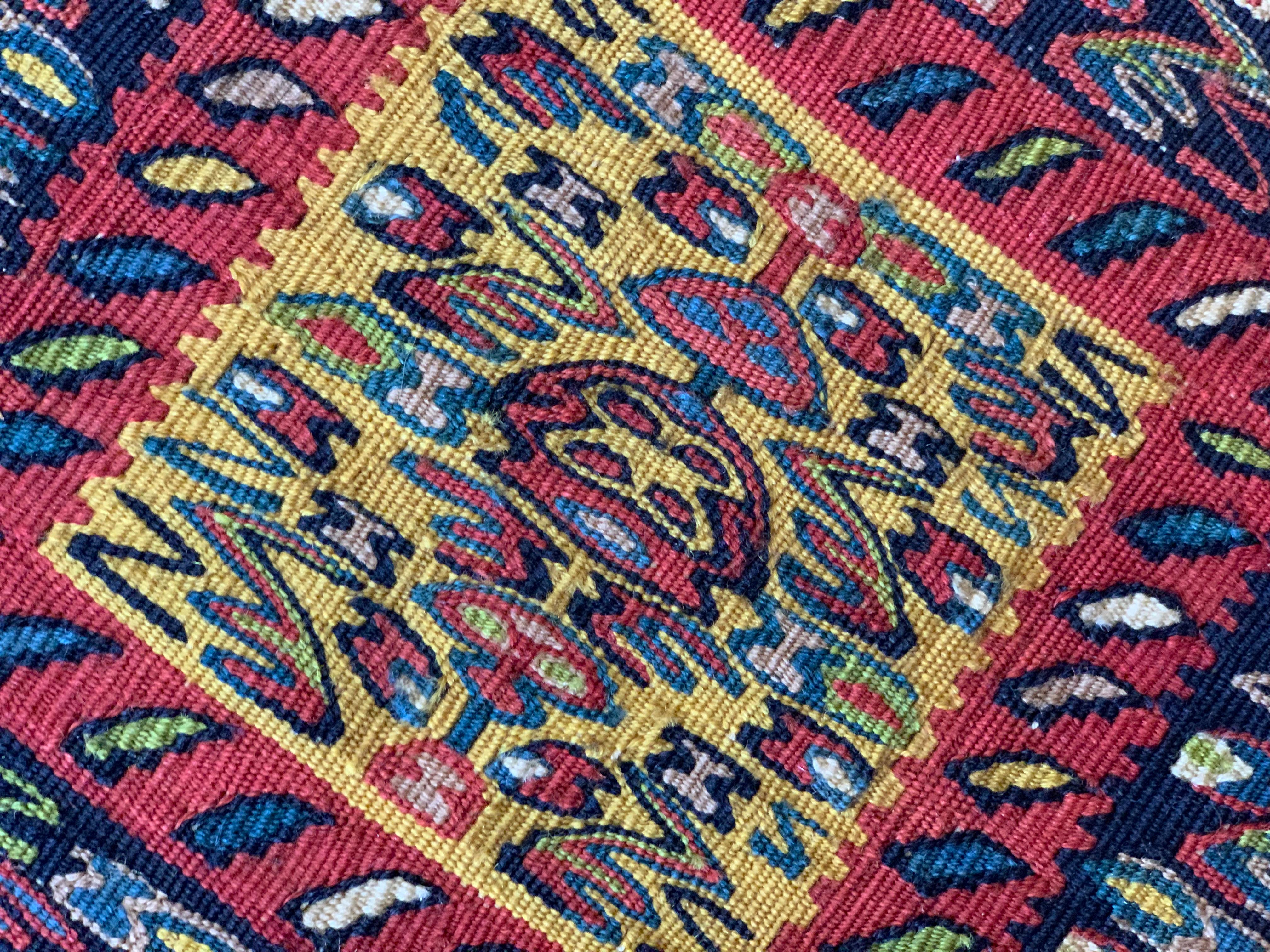 XXIe siècle et contemporain Nouveau tapis de couloir kurde Kilim en pure laine tissé à la main Kilim tissé à plat en vente