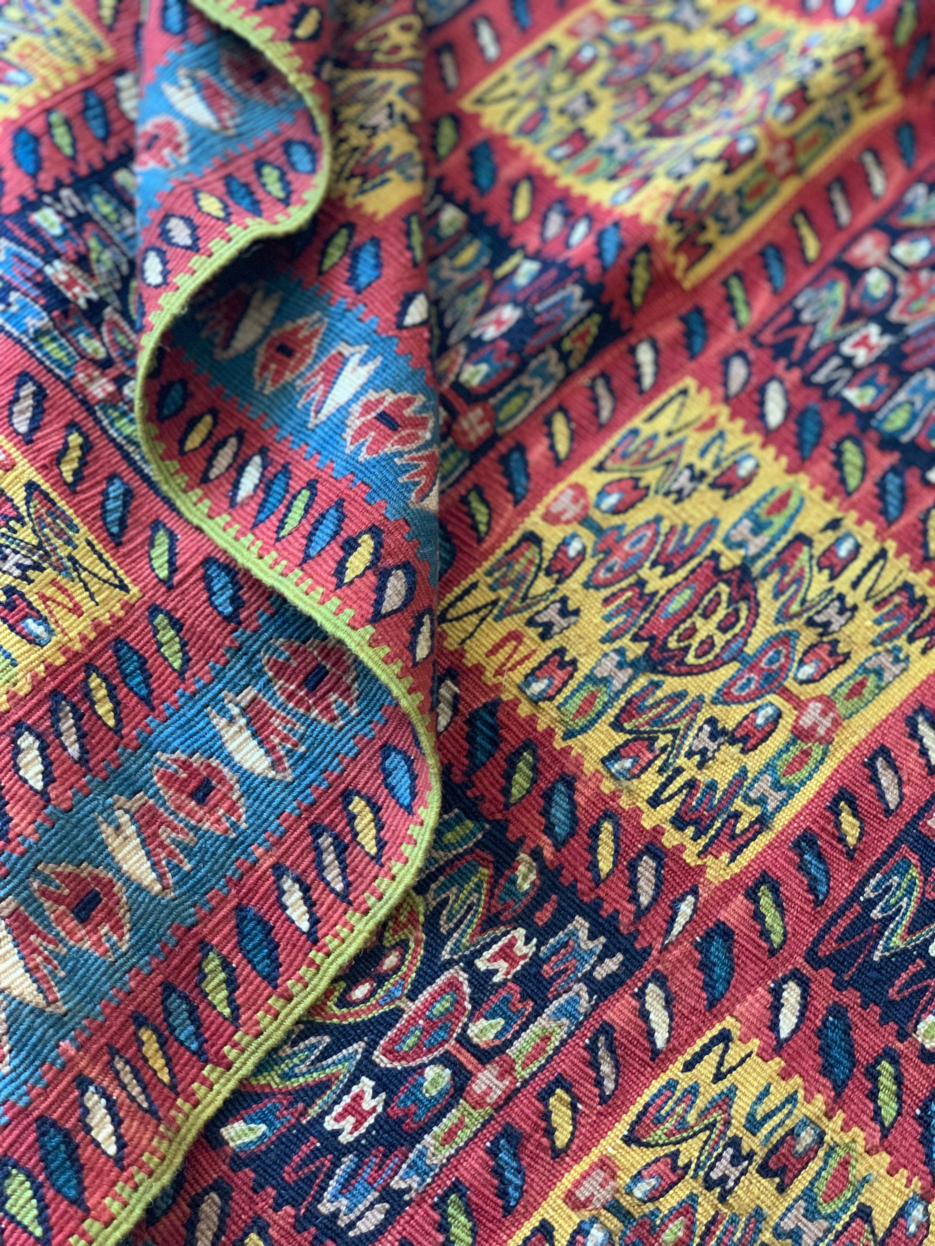 Nouveau tapis de couloir kurde Kilim en pure laine tissé à la main Kilim tissé à plat en vente 1