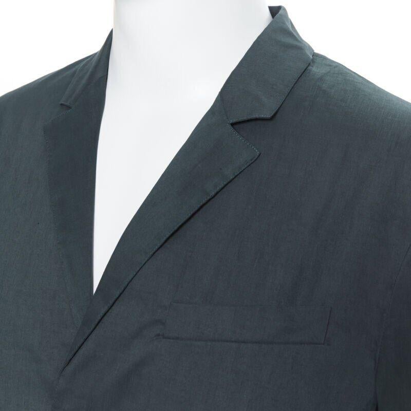 new LA PERLA dark green linen blend notched collar button front pyjama shirt XL
Reference: TGAS/A03856
Brand: La Perla
Model: Linen shirt
Material: Linen, Blend
Color: Green
Pattern: Solid
Closure: Button
Estimated Retail Price: USD 580
Made in: