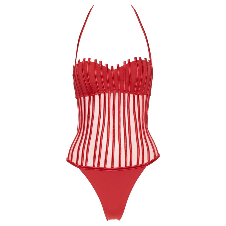 STUDIO LA PERLA 44/8  plunging swimsuit sexy convertible one piece monokini