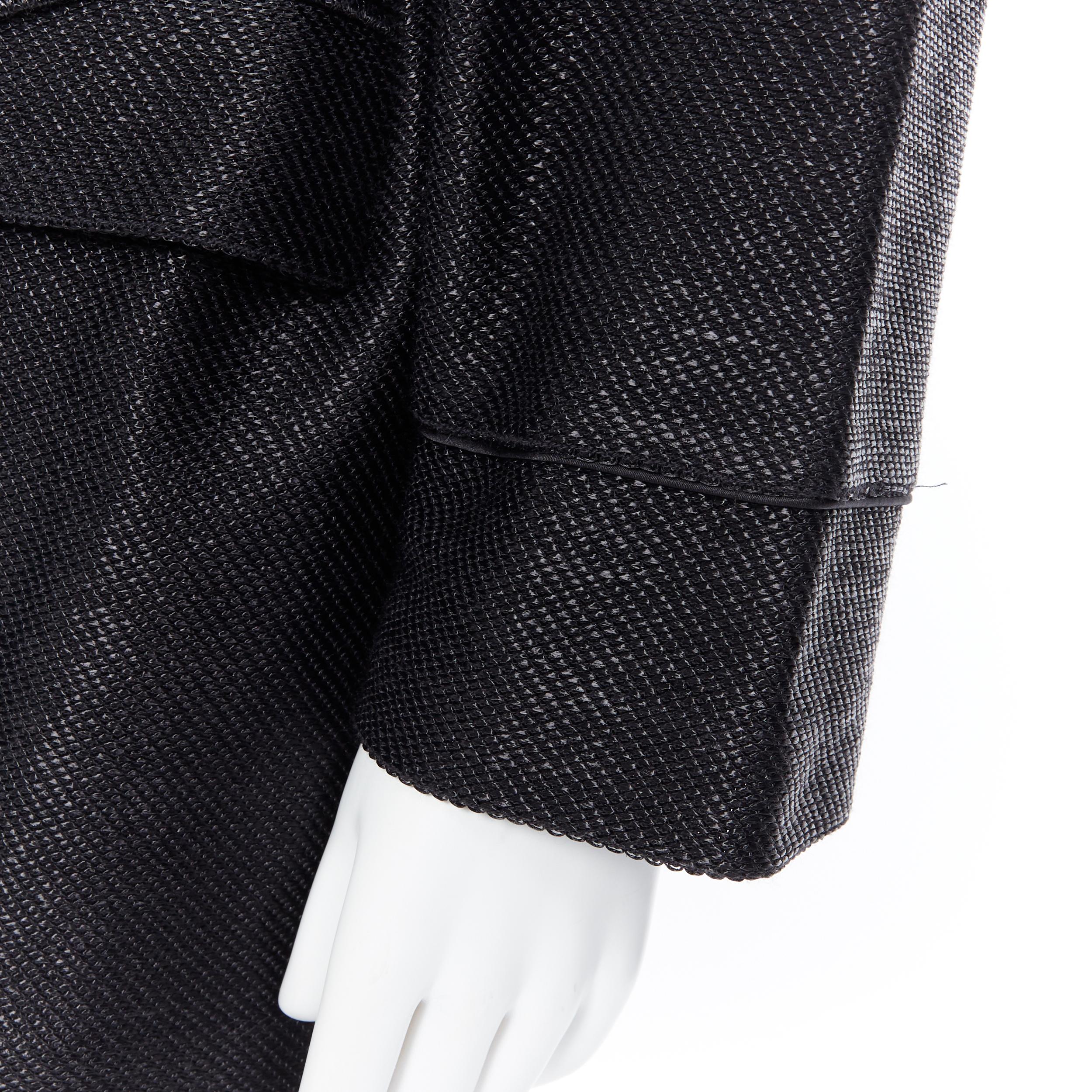 new LA PERLA MENSWEAR Runway black lacquered raffia weave belted robe coat L rare
Brand: La Perla 
Collection: Spring Summer 2015
Model Name / Style: Belted robe
Material: Viscose, cotton
Color: Black
Pattern: Solid
Extra Detail: Can be worn indoors