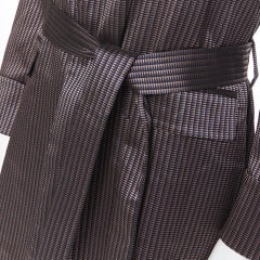 new LA PERLA MENSWEAR SS15 copper navy geometric jacquard evening robe S rare
