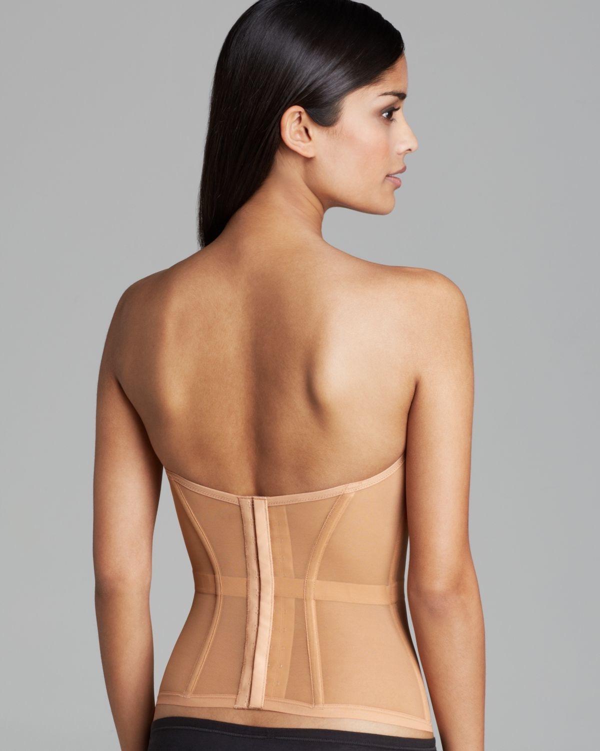 Women's NEW La Perla Nude Top Boned Corset Corsage Bustier Strapless Shapewear 32B 70B For Sale