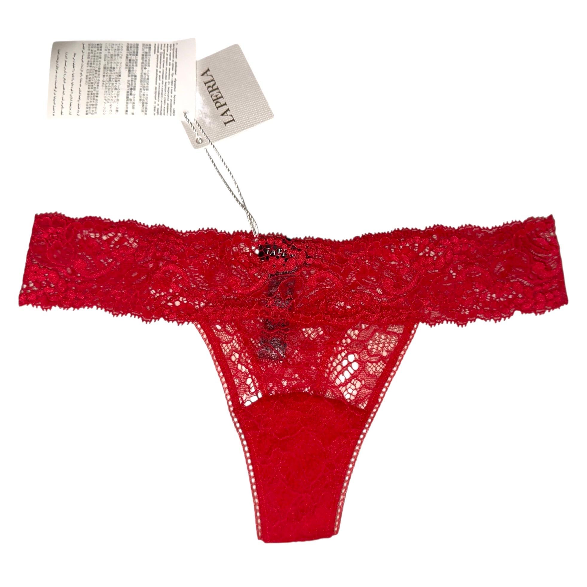 NUEVA LA PERLA Tanga de encaje rojo Braguita de tirantes como se ve en Kendall OS en Nuevo estado para la venta en Switzerland, CH