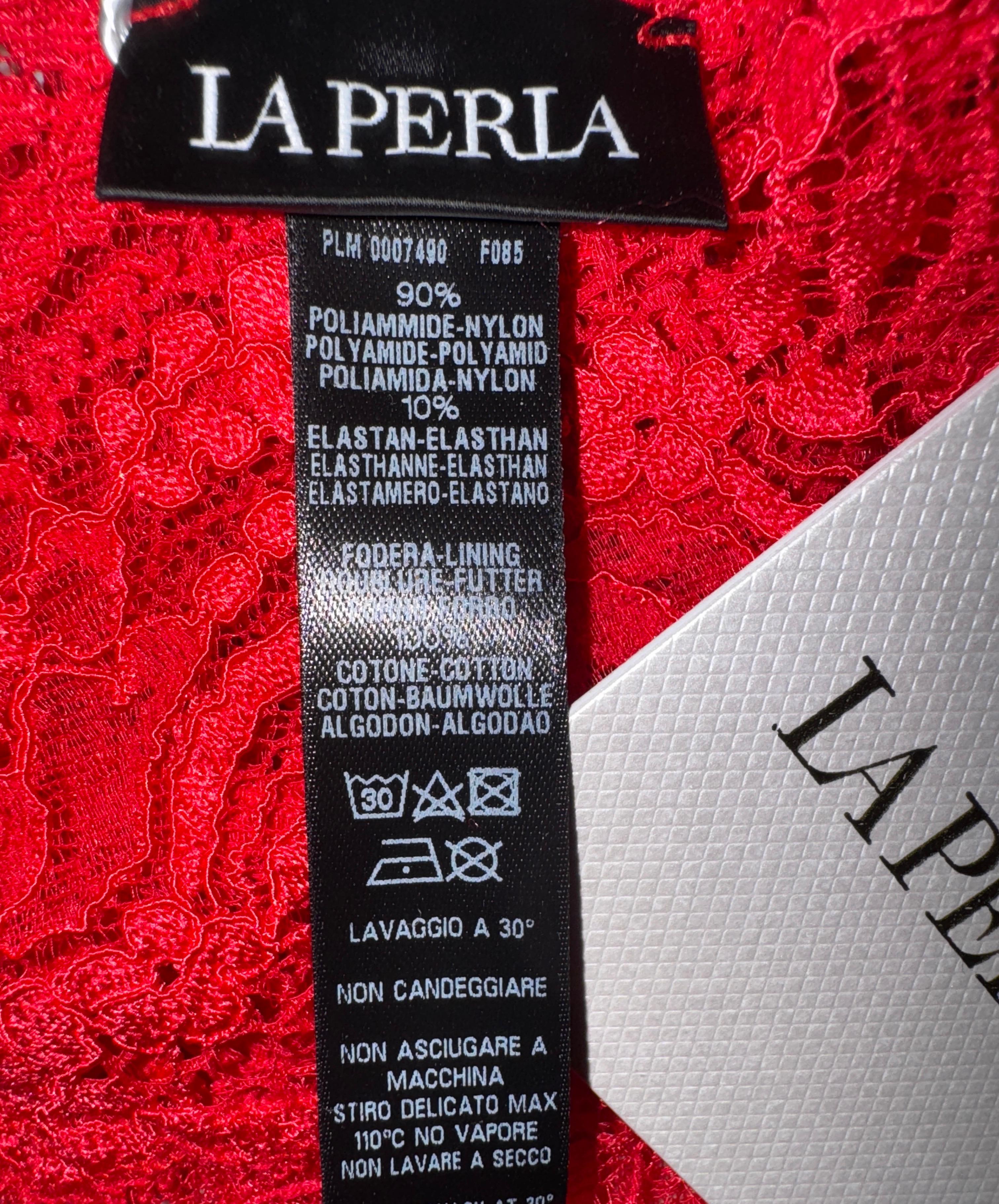 De las mujeres NUEVA LA PERLA Tanga de encaje rojo Braguita de tirantes como se ve en Kendall OS en venta