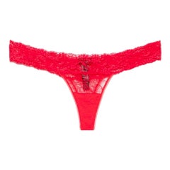 NEW LA PERLA Red Lace Thong String Brief Panty Knickers come visto su Kendall OS