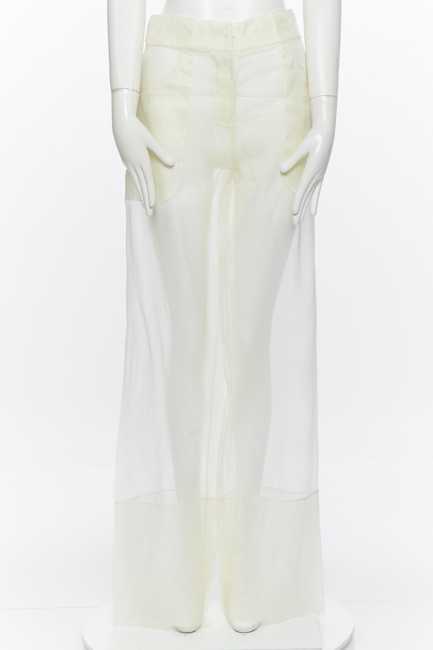 new LA PERLA SS15 Runway silk organza high waisted sheer wide leg pants IT40 S
Brand: La Perla
Collection: Spring Summer 2015
As seen on: Kim Kardashian in Las Vegas
Model Name / Style: Sheer pants
Material: Silk
Color: Beige
Pattern: Solid
Closure: