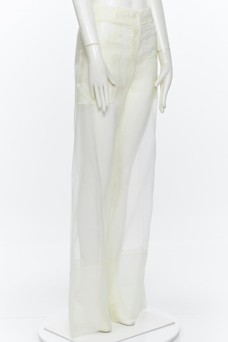 Pantalon THE ATTICO - Taille Haute - Plissé Devant - Blanc - Taille IT42 (US4/S) - Neuf