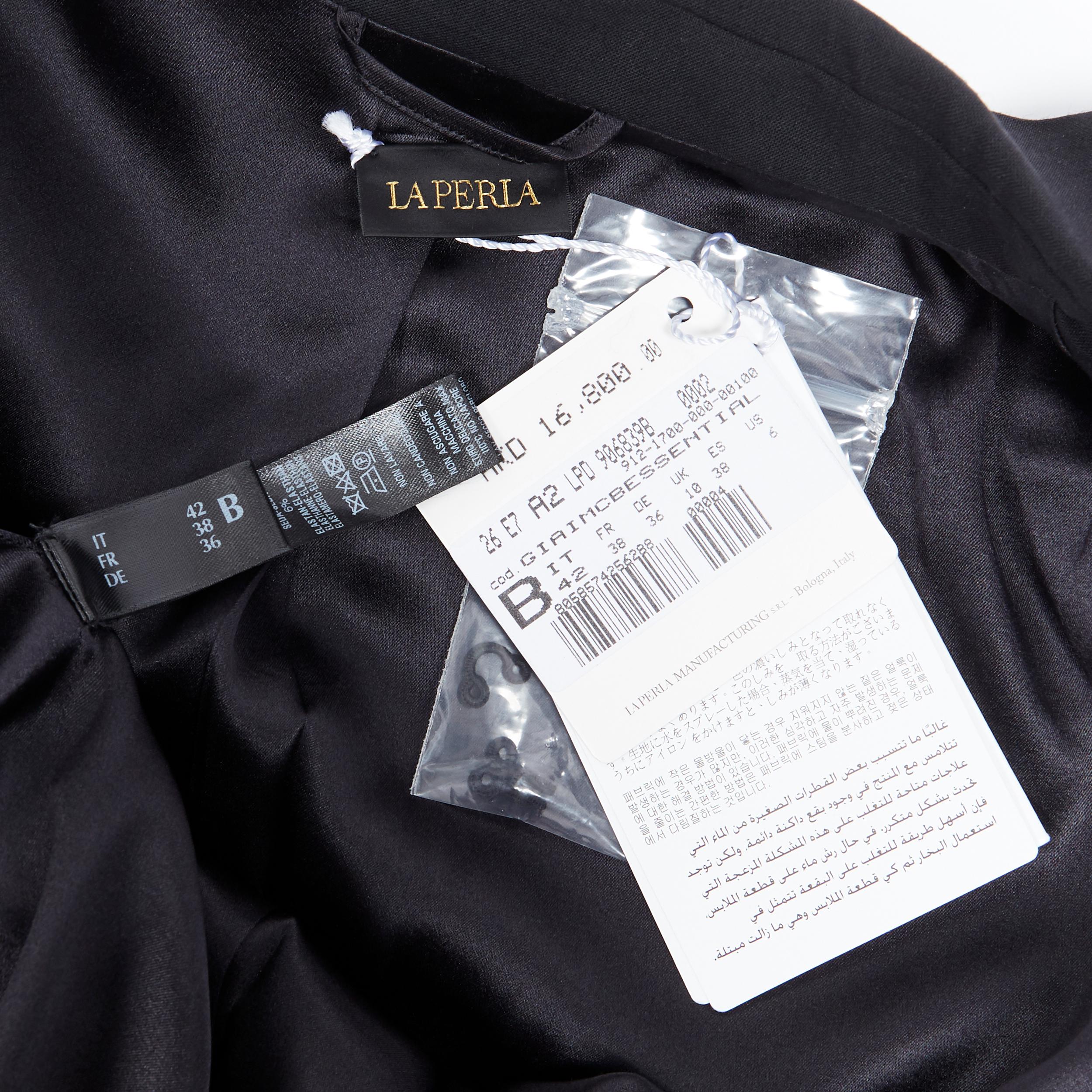 new LA PERLA SS17 Runway Corset Jacket black stretch wool bustier blazer IT42 B 7