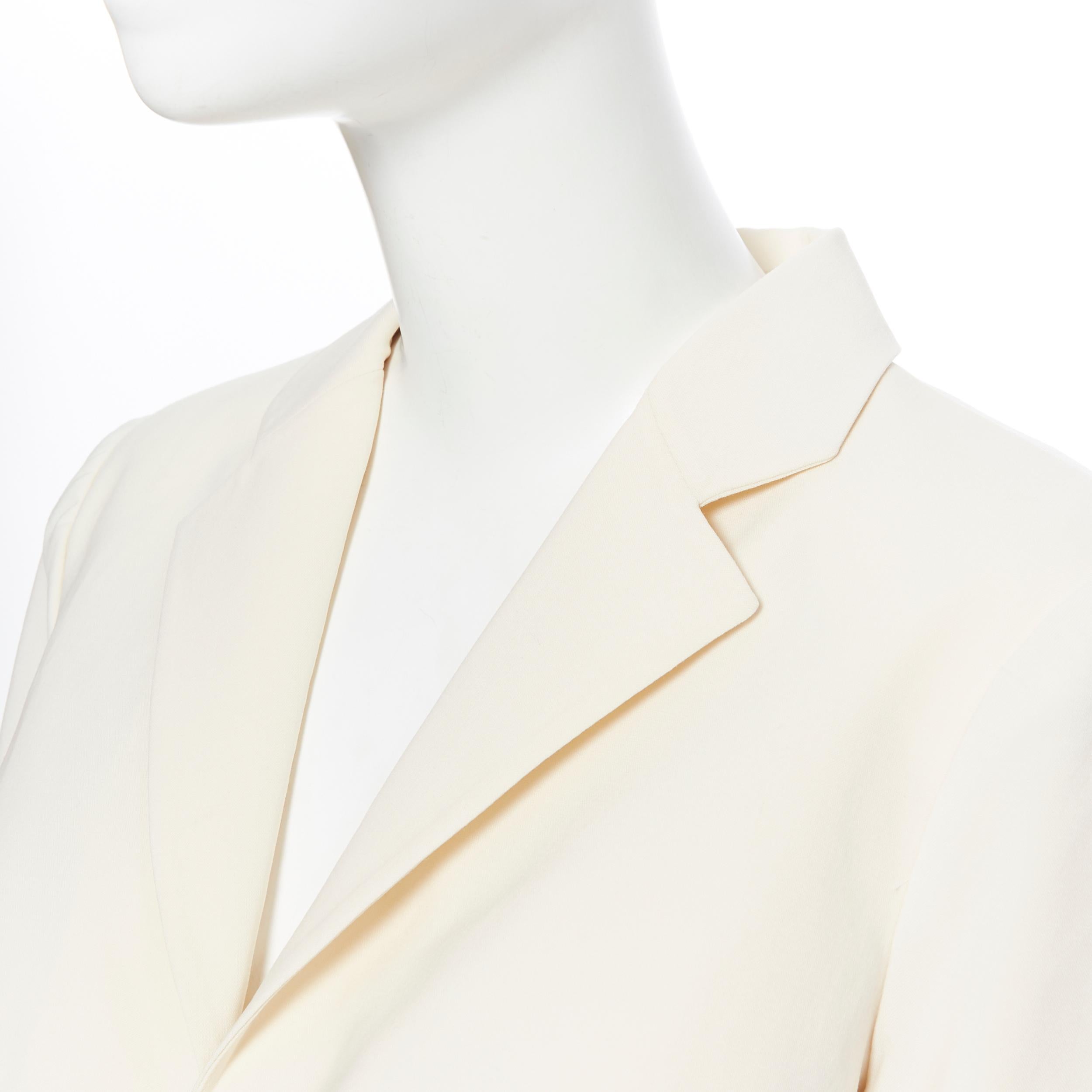 new LA PERLA SS17 Runway Corset Jacket cream white stretch wool blazer IT42 C 1
