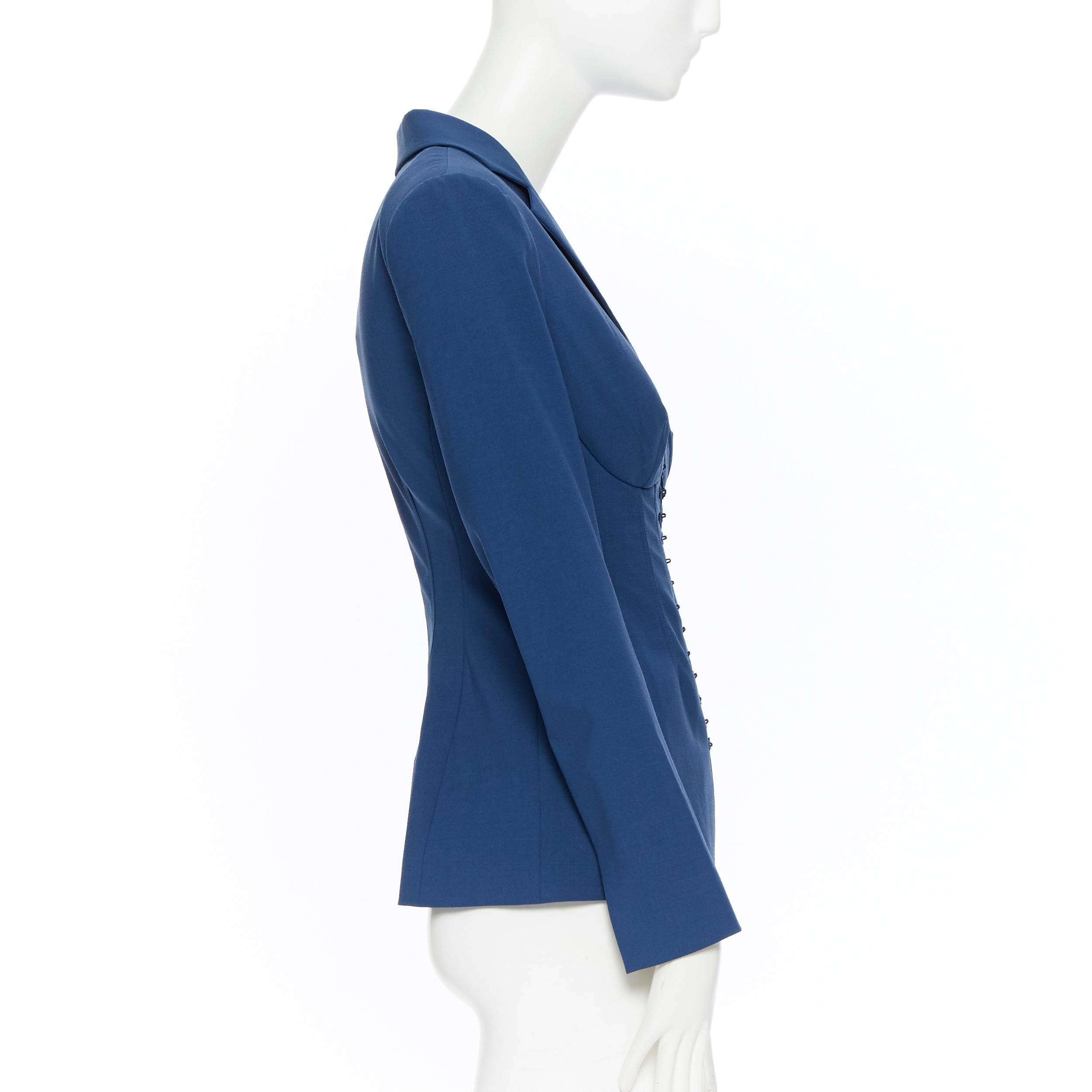 new LA PERLA SS17 Runway Corset Jacket navy blue bi-stretch wool blazer  IT42 C at 1stDibs | la perla corset jacket, la perla blazer, la perla jacket