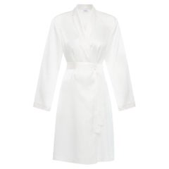 NEW La Perla White Silk Robe with Belt M