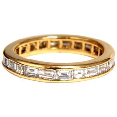 New Ladies Baguette Eternity Diamonds Band 14 Karat Gold 1.00 Carat