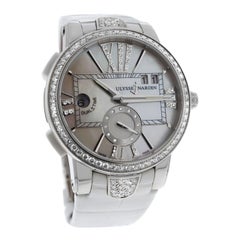 New Ladies Ulysse Nardin Executive Dual Time Diamond Watch