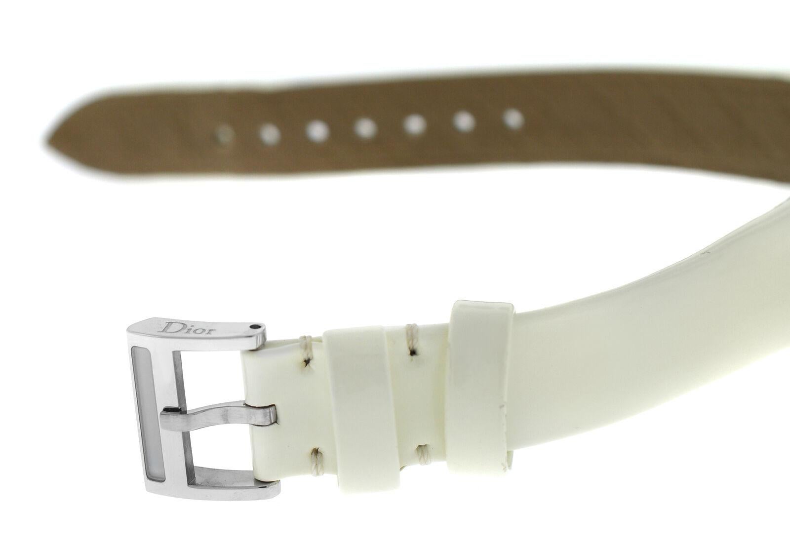 New Lady Christian Dior Christal Diamond Mother of Pearl SS Quartz Watch For Sale 1