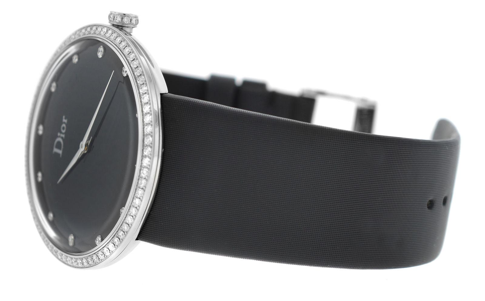 New Lady Christian Dior La D De Dior Diamond SS Quartz Watch For Sale 2