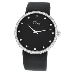 Christian Dior Diamond Studded Gold Toned Watch at 1stdibs
