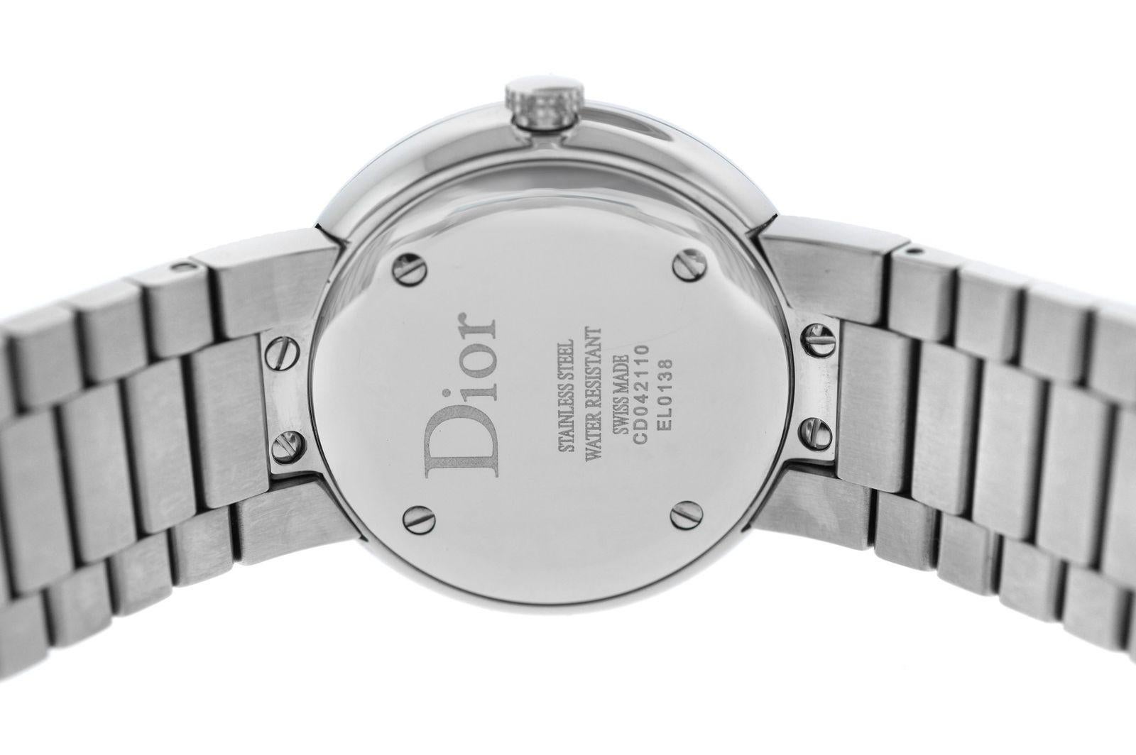 Women's New Lady Christian Dior La D De Dior Steel Quartz Watch