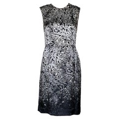 LANVIN BLACK and WHITE DIAMOND PRINT DRESS 38 - 6