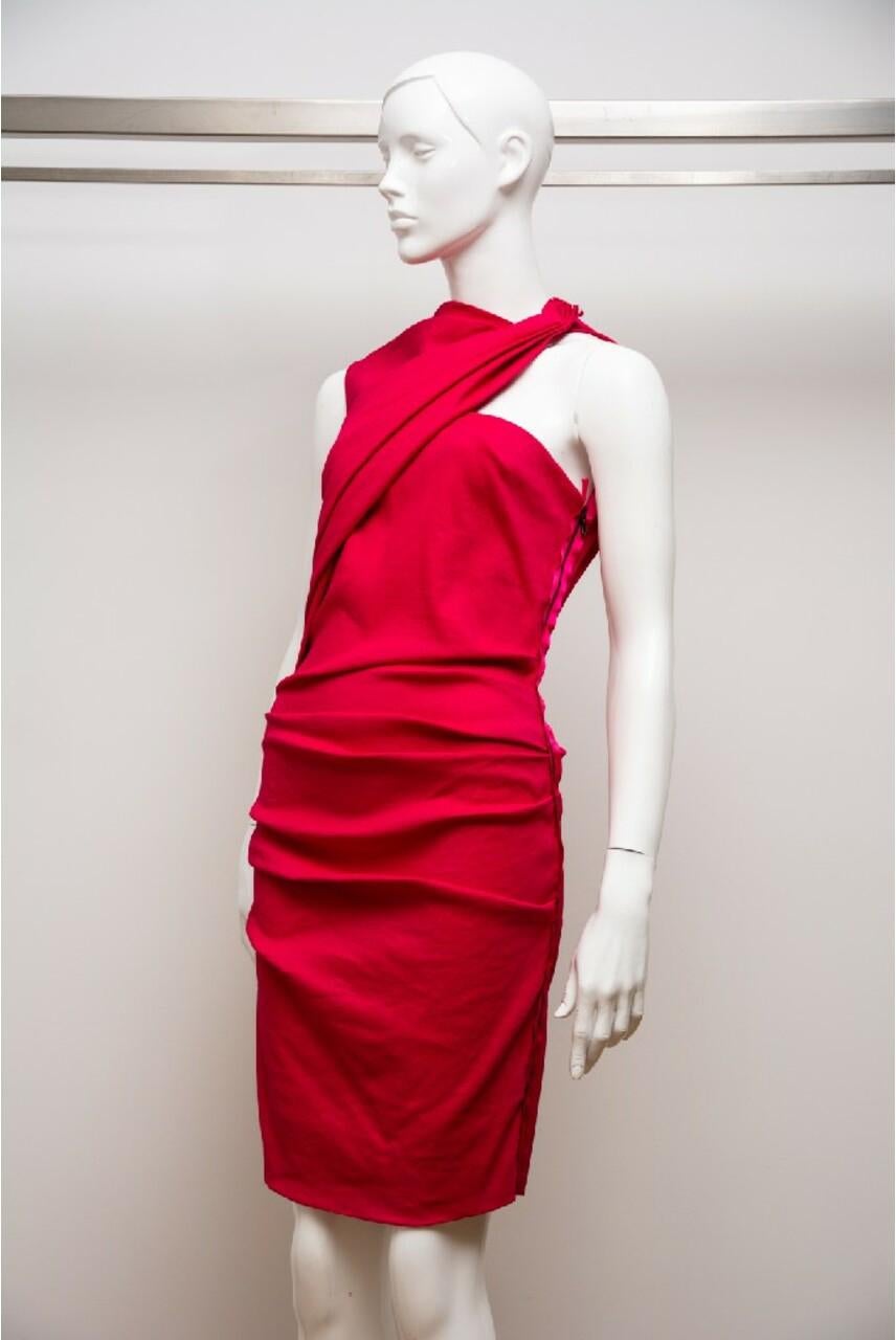 LANVIN FUCHSIA LINENKLEID FR 36 - 4; 38 - 6 Damen im Angebot