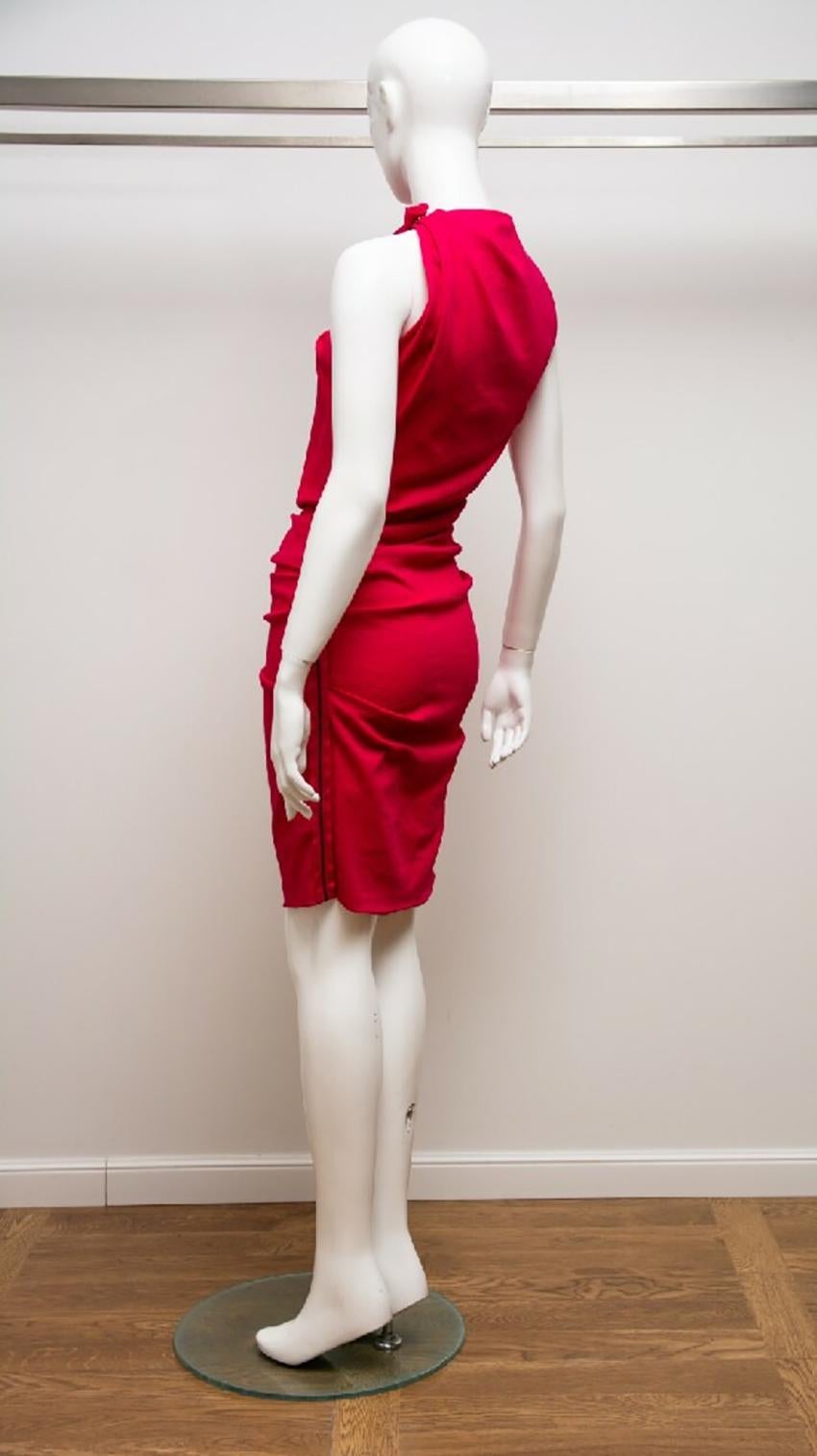 LANVIN FUCHSIA LINENKLEID FR 36 - 4; 38 - 6 im Angebot 2