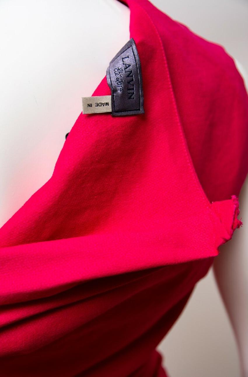 LANVIN FUCHSIA LINENKLEID FR 36 - 4; 38 - 6 im Angebot 3