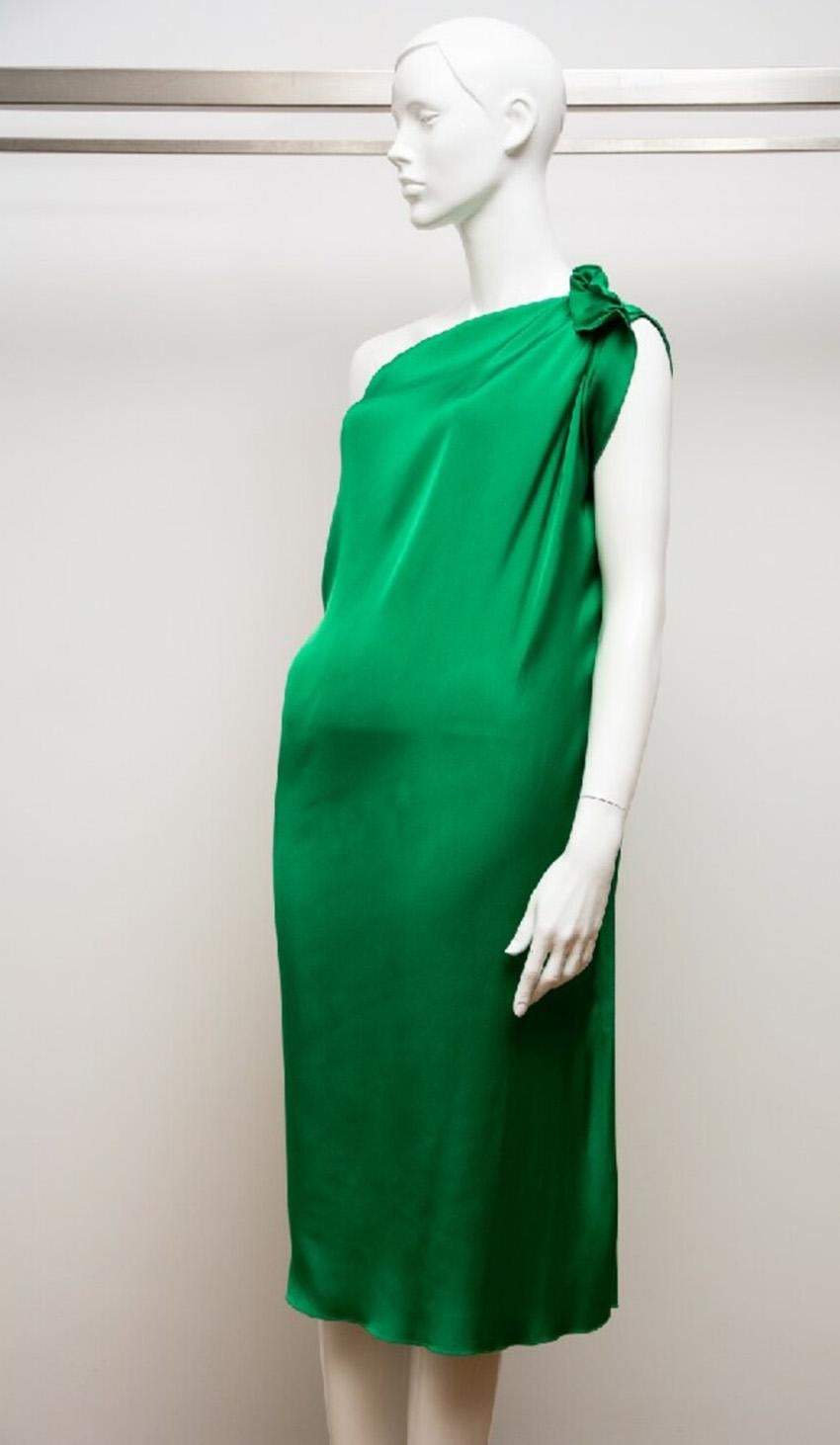 lanvin one shoulder dress