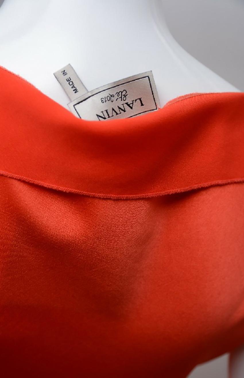 New LANVIN RED LONG DRESS FR 38 - 6; 40 - 8; 42 - 10 In New Condition In Montgomery, TX