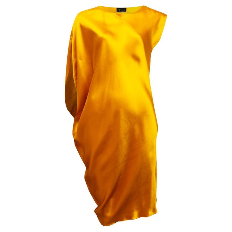 Lanvin - Robe neuve en voile jaune, taille FR 36 - 4 ; 38 - 6 En vente sur  1stDibs