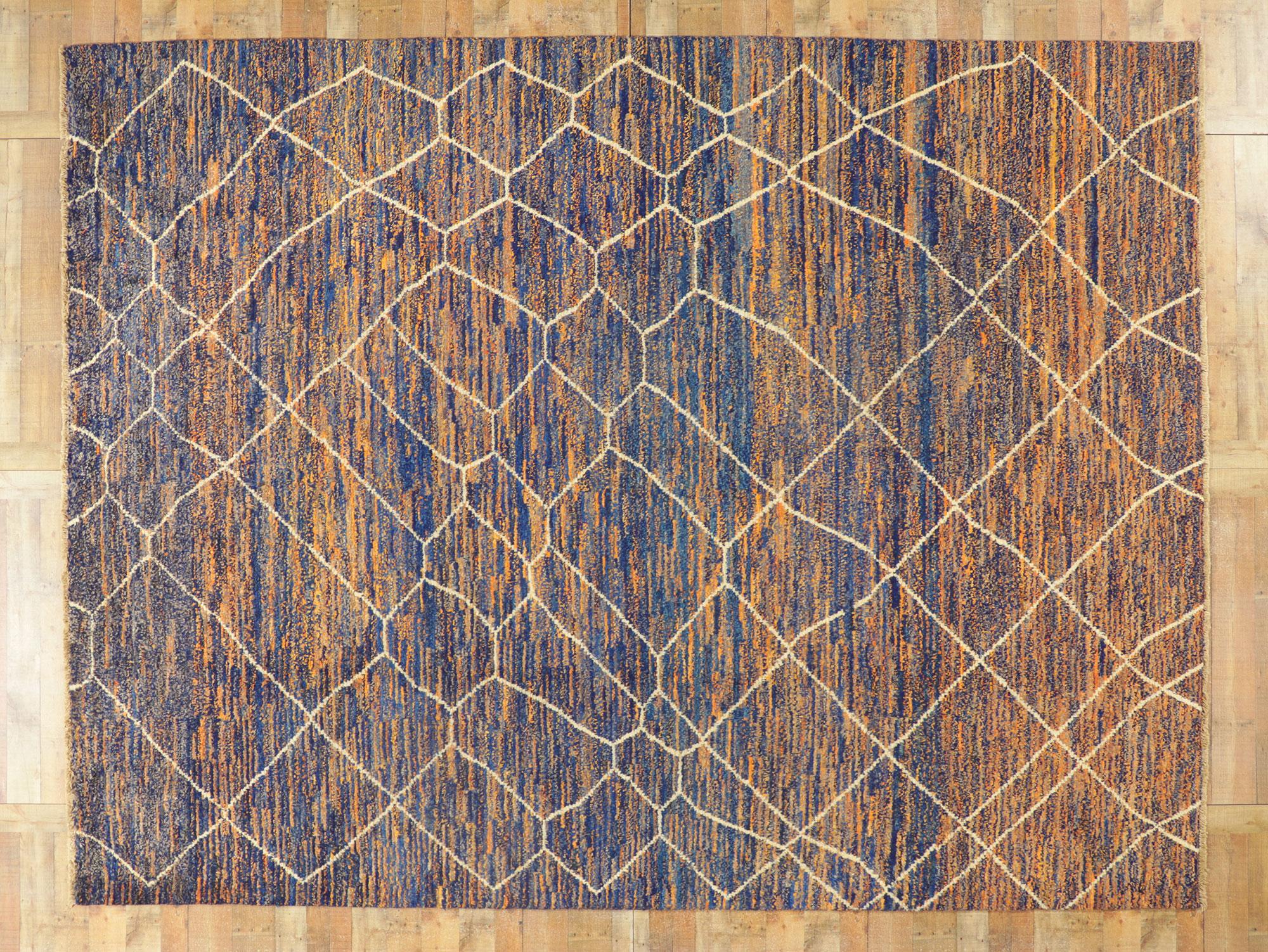 Großer abstrakter marokkanischer Teppich, neu im Angebot 1