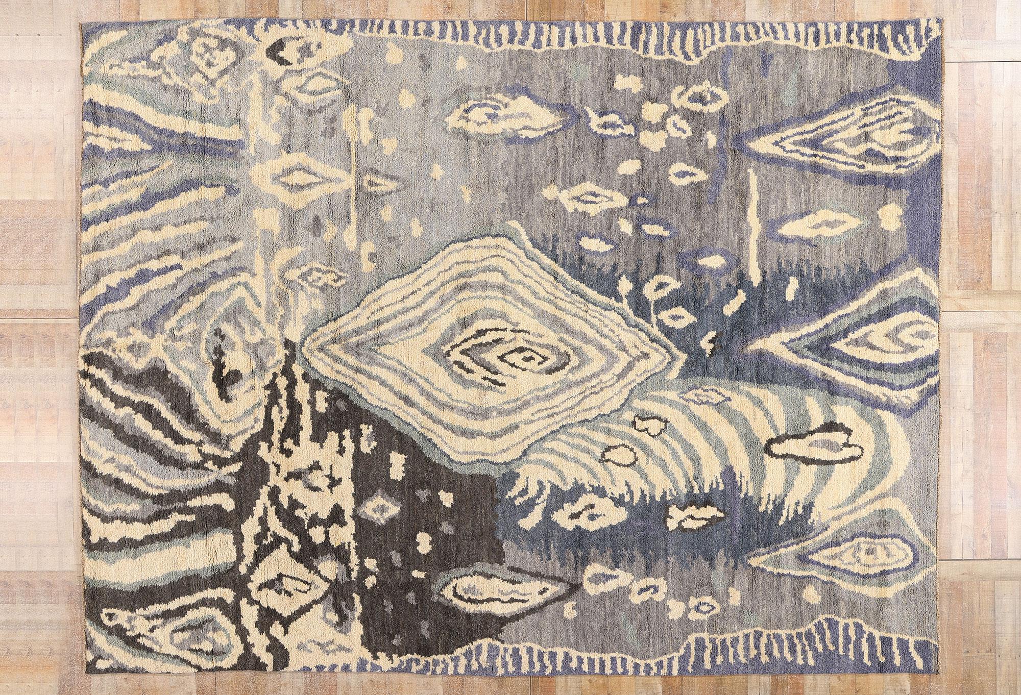 New Modern Moroccan Rug with Abstract Expressionist Style For Sale 6