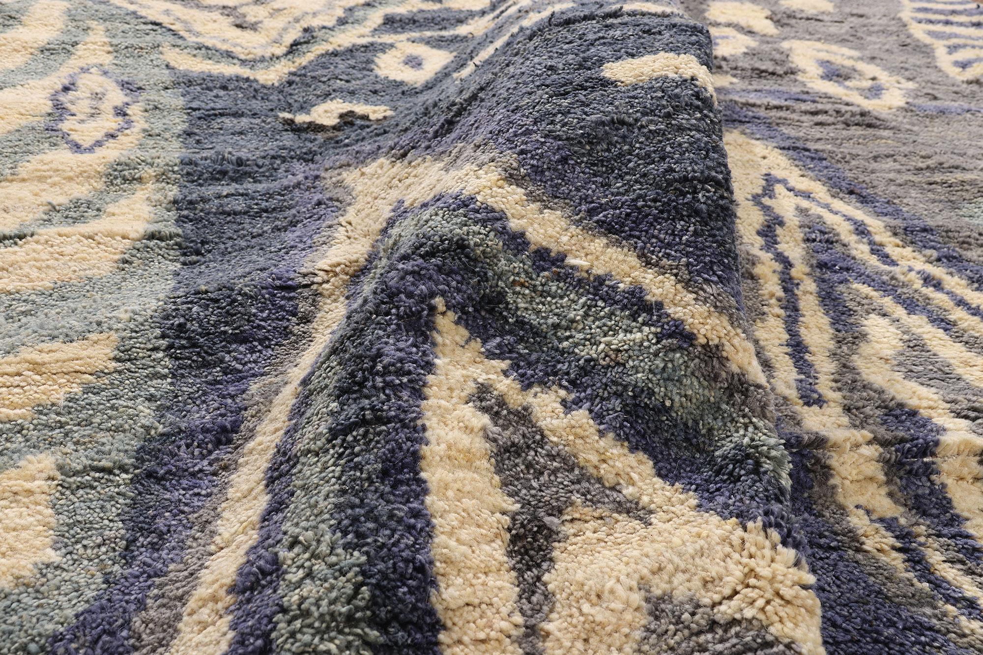 New Modern Moroccan Rug with Abstract Expressionist Style For Sale 1