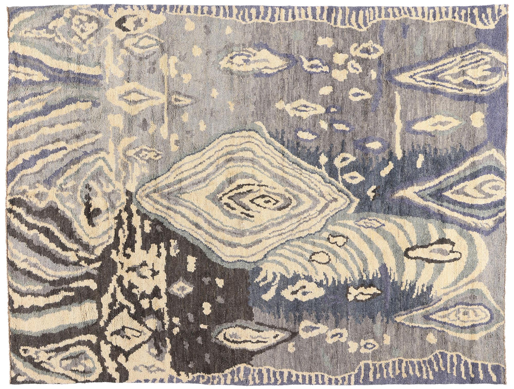 New Modern Moroccan Rug with Abstract Expressionist Style For Sale 7