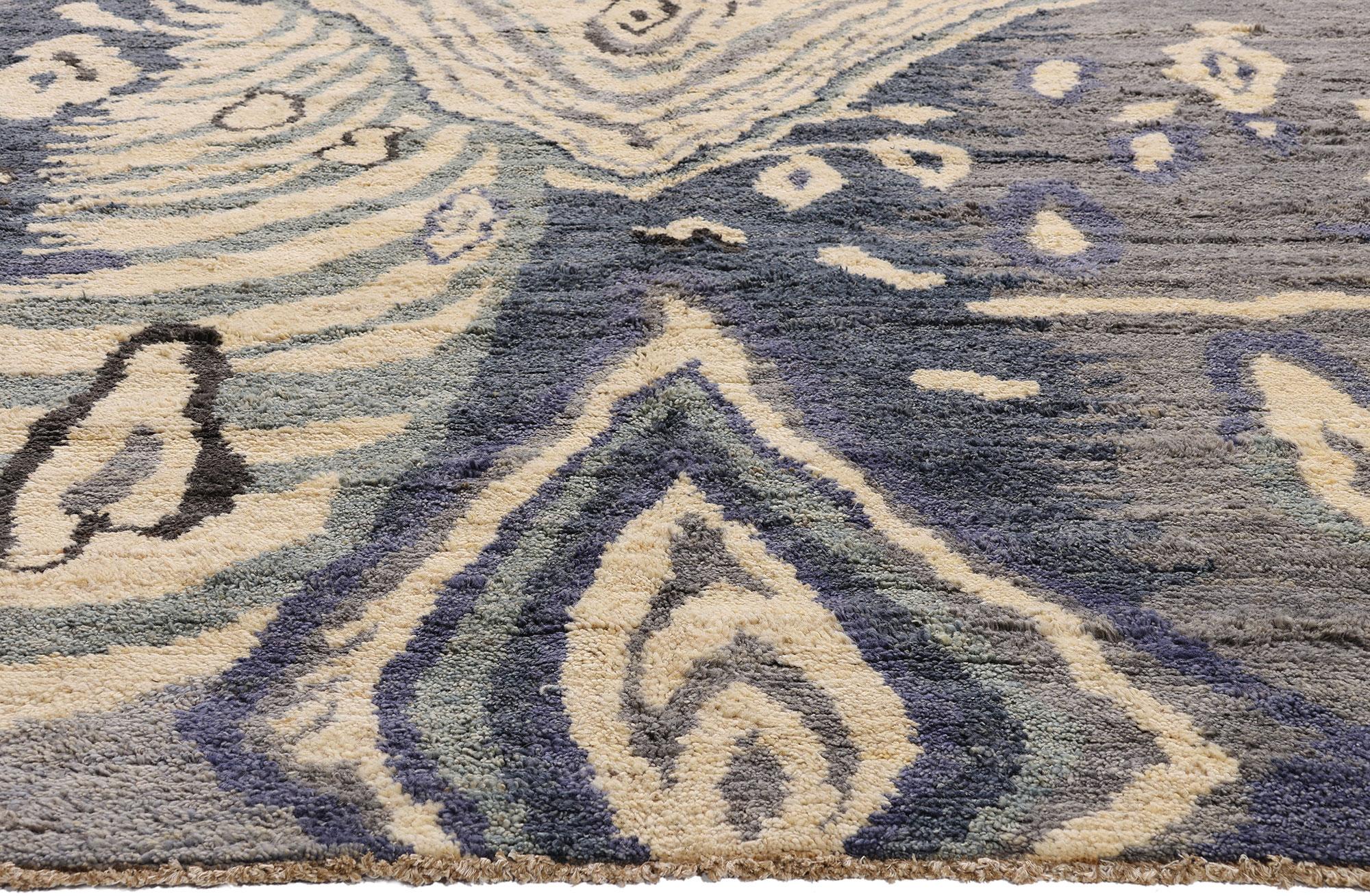 Contemporary New Modern Moroccan Rug with Abstract Expressionist Style For Sale