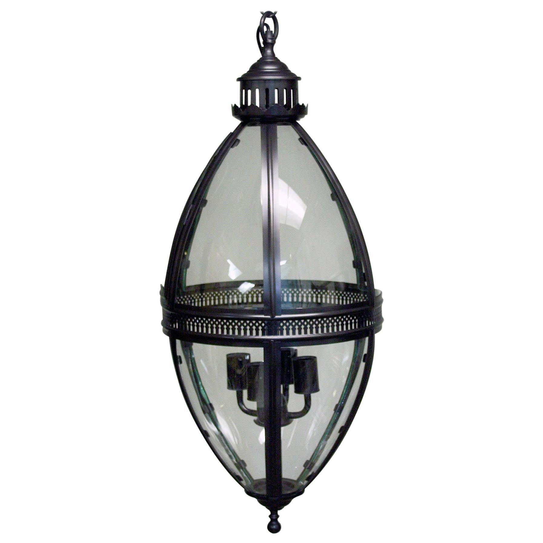 New Large Black Oval Hanging Lantern
