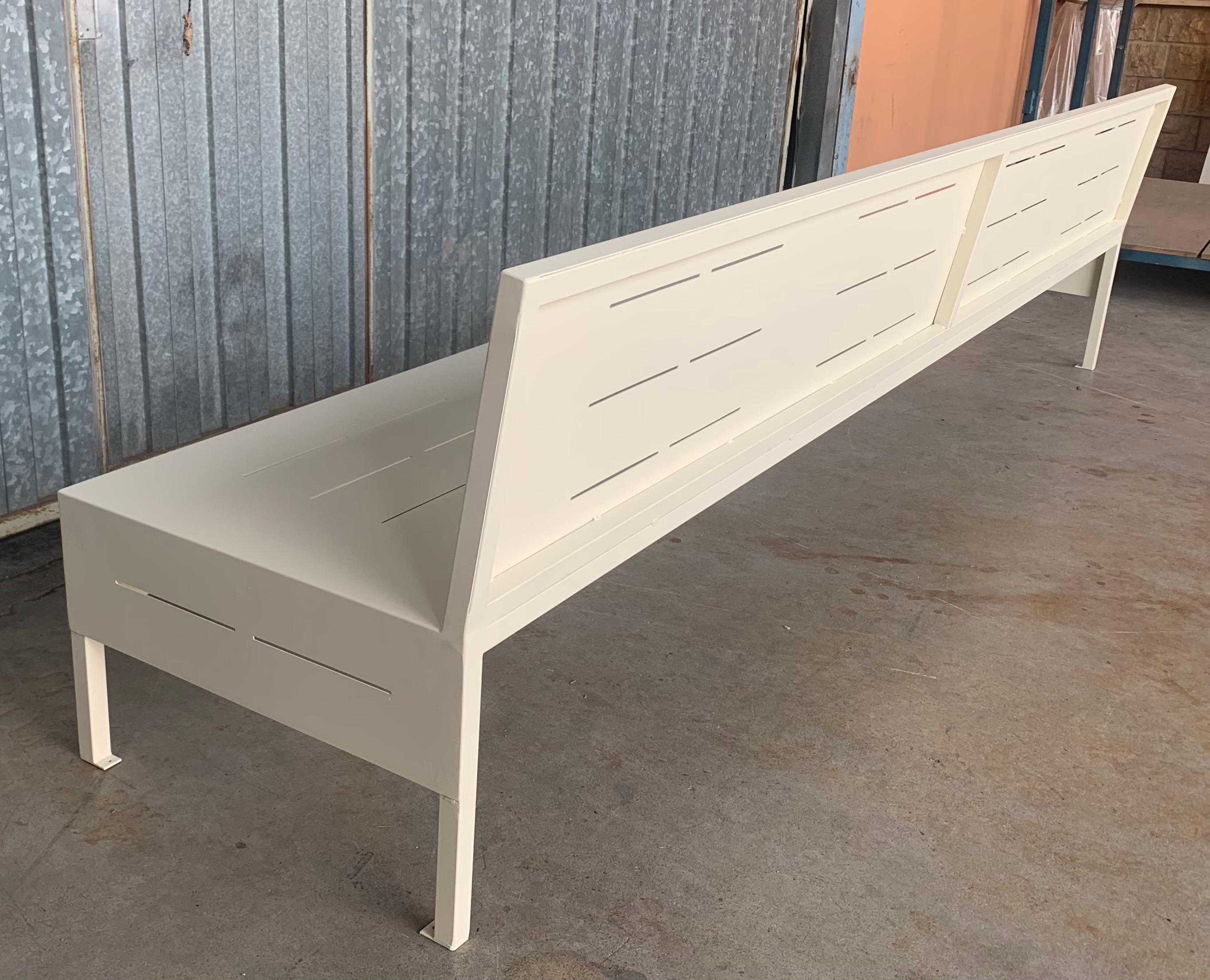 New Large Iron Hall Bench for Outdoor and Indoor with Epoxy Finished For Sale 4
