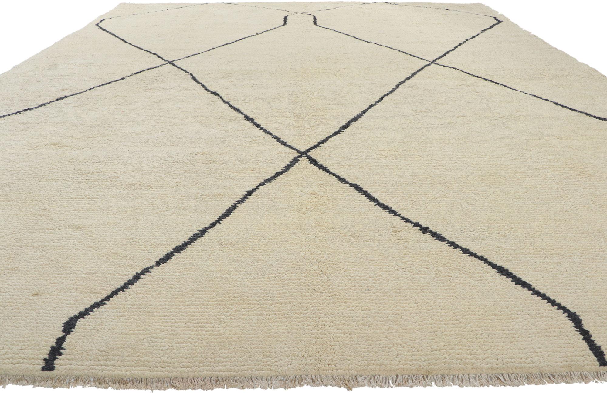 Nueva alfombra marroquí grande y moderna, el estilo minimalista se combina con el boho chic Tribal en venta