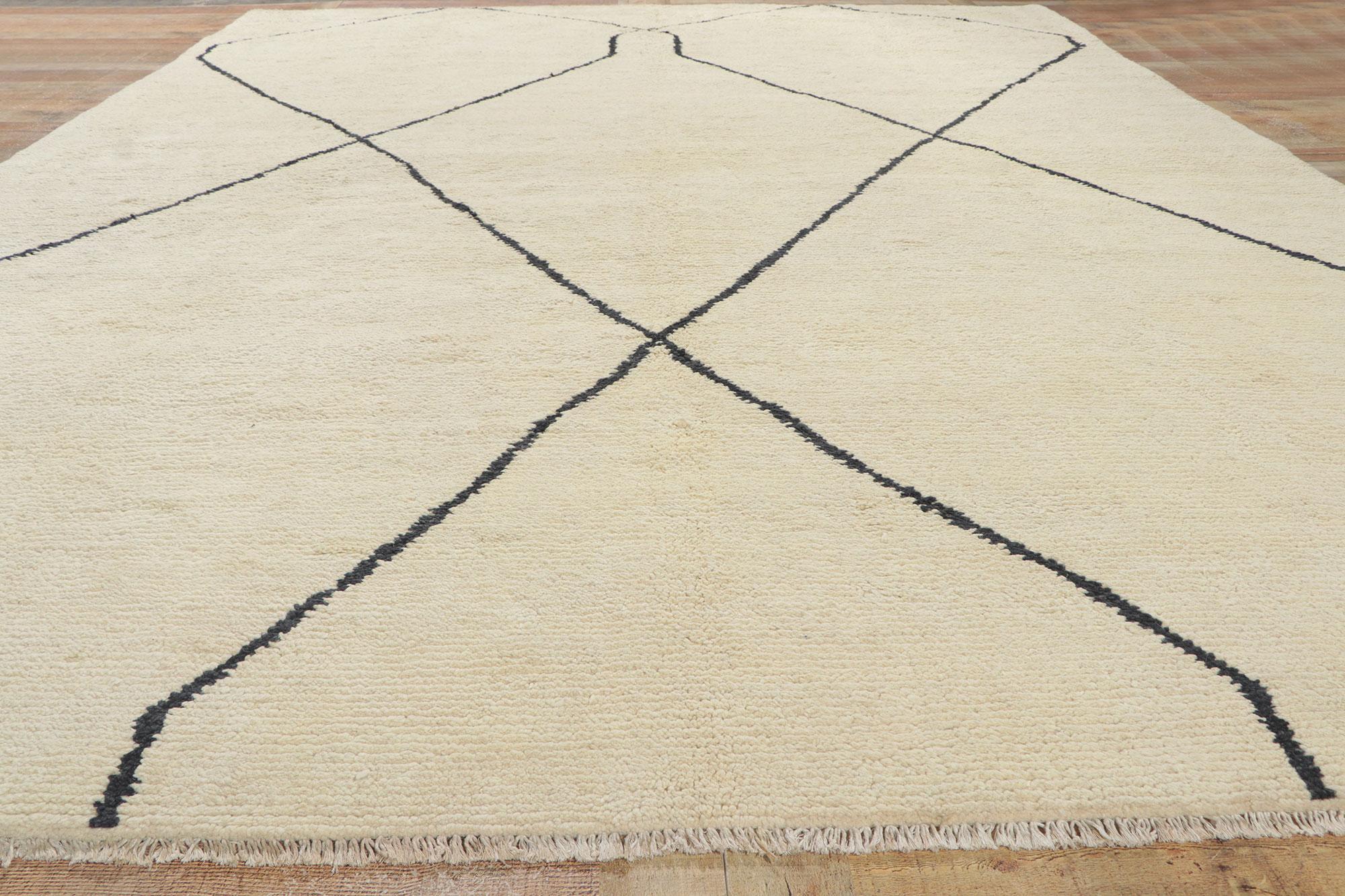 Nueva alfombra marroquí grande y moderna, el estilo minimalista se combina con el boho chic Lana en venta